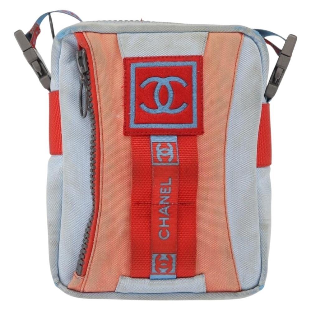 Chanel Nylon Sports Line Shoulder Bag Red